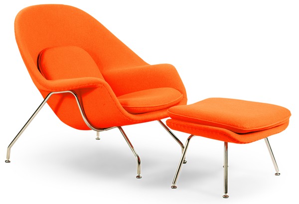 cadeira laranja womb chair